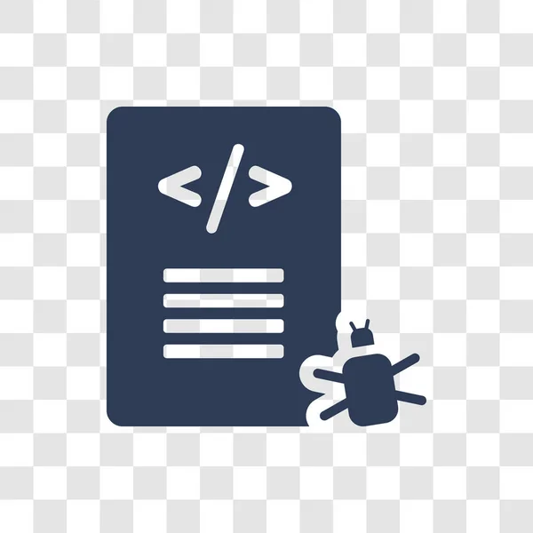 レポートのアイコン プログラミング コレクションから透明な背景にトレンディなバグ レポート ロゴのコンセプト — ストックベクタ