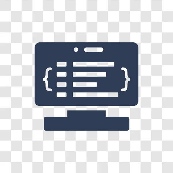 Sauberes Code Symbol Trendiges Sauberes Code Logo Konzept Auf Transparentem — Stockvektor