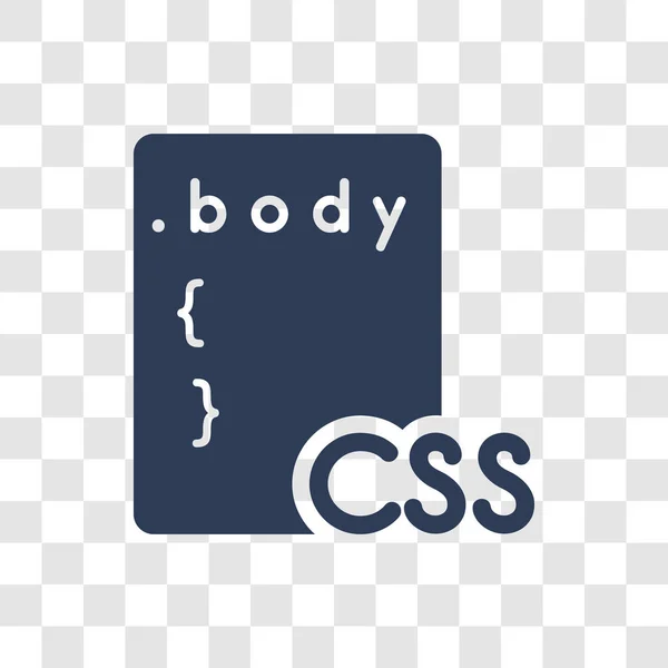 Ícone Css Conceito Logotipo Css Moda Fundo Transparente Coleção Programação — Vetor de Stock