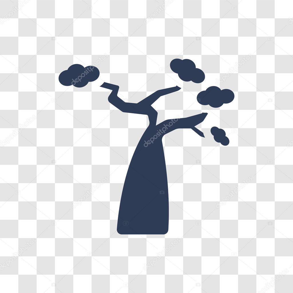 Baobab icon. Trendy Baobab logo concept on transparent background from Nature collection