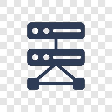 Web sunucuları simgesi. Modaya uygun Web sunucuları logo kavramı teknoloji koleksiyonundan şeffaf arka plan üzerinde