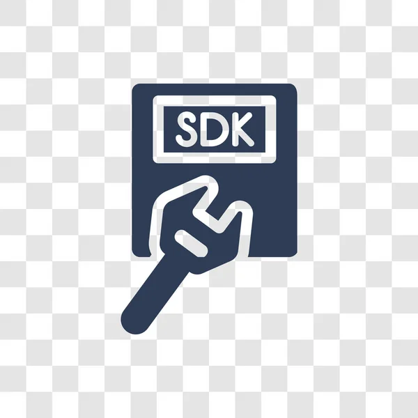Icono Sdk Concepto Logotipo Moda Sdk Sobre Fondo Transparente Colección — Vector de stock
