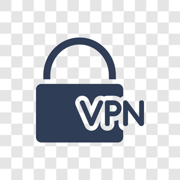 Ícone Vpn Conceito Logotipo Vpn Moda Fundo Transparente Coleção Tecnologia — Vetor de Stock