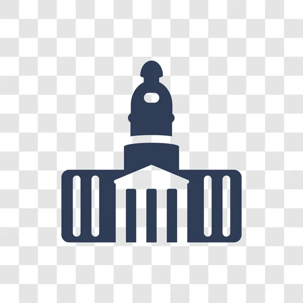 Kapitol Ikone Trendiges Capitol Logo Konzept Auf Transparentem Hintergrund Aus — Stockvektor