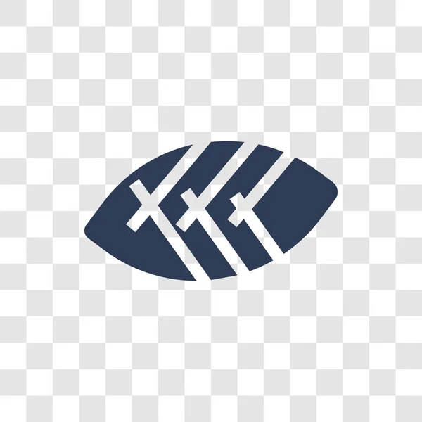 Rugby Boll Ikonen Trendiga Rugby Boll Logotyp Koncept Transparent Bakgrund — Stock vektor