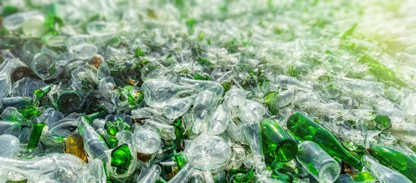 Hintergrund Des Recyclings Von Glasscherben — Stockfoto