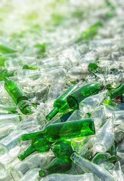 Achtergrond Van Recycle Stukjes Gebroken Glas — Stockfoto