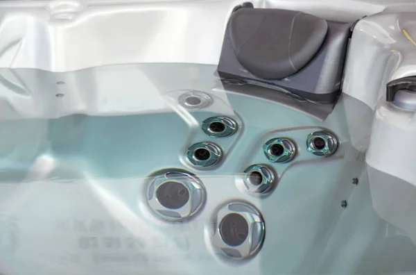 View High Pressure Nozzles Jacuzzi Bath Tubs Spa Headrest — Stock Photo, Image