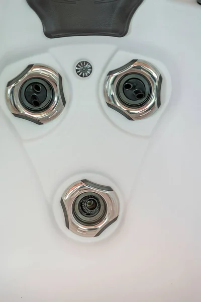 Boş Jakuzi Banyo Küvetleri Spa Closeup — Stok fotoğraf