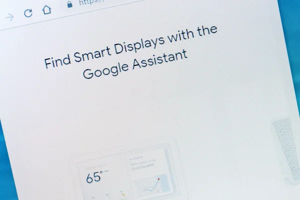 Benon Francja Stycznia 2019 Zrzut Ekranu Ekranie Aplikacji Google Assistant — Zdjęcie stockowe