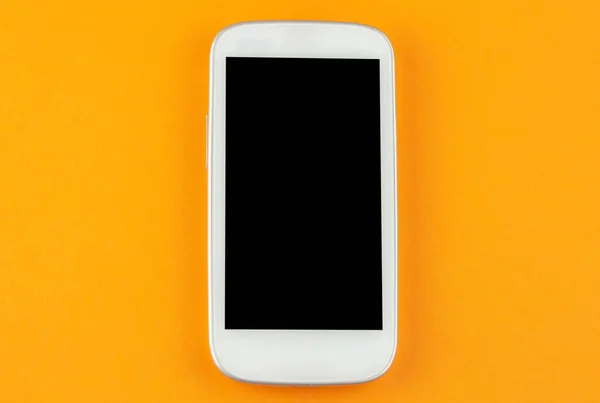 Smart Phone Yellow Background Copy Space — Stock Photo, Image