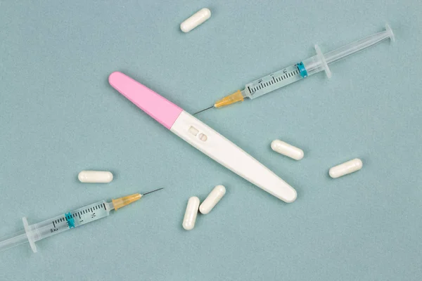 Medical treatment against male or female infertility. With positive pregnancy test