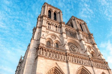 Notre Dame de Paris Katedrali'nin ön yüzü, en güzel Cath