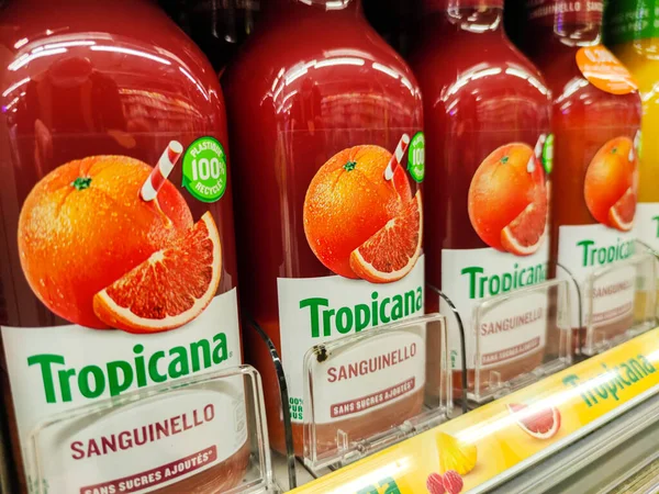 Puilboreau France October 2020 Selected Focus Collection Tropicana Squeezed Blood — Stock Photo, Image