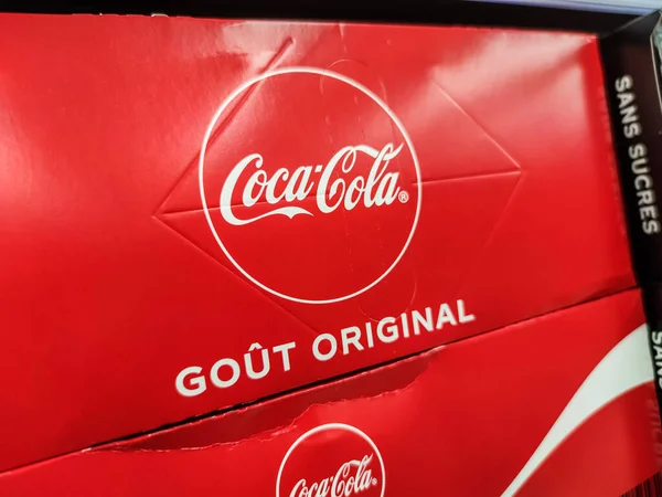 Puilboreau Prancis Oktober 2020 Dipilih Fokus Pada Logo Coca Cola — Stok Foto