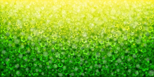 Yellow and green abstract floral background — Stock Vector