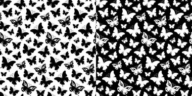 Tek renkli kelebek deseni