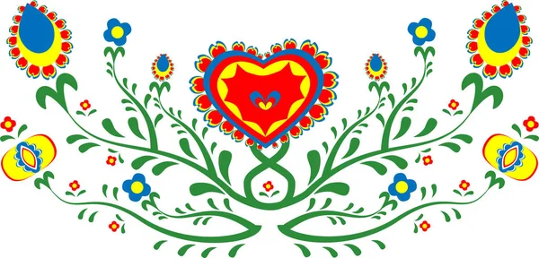 Folklore Motifs Flowers Folklore Czech Motifs Folklore Slovakia Flowers Folklore — Stock Photo, Image