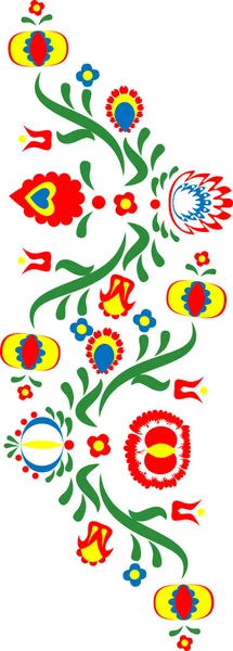 Folkloristiska Motiv Blommor Folkloristiska Tjeckiska Motiv Folklore Slovakien Blommor Folkloristiska — Stockfoto