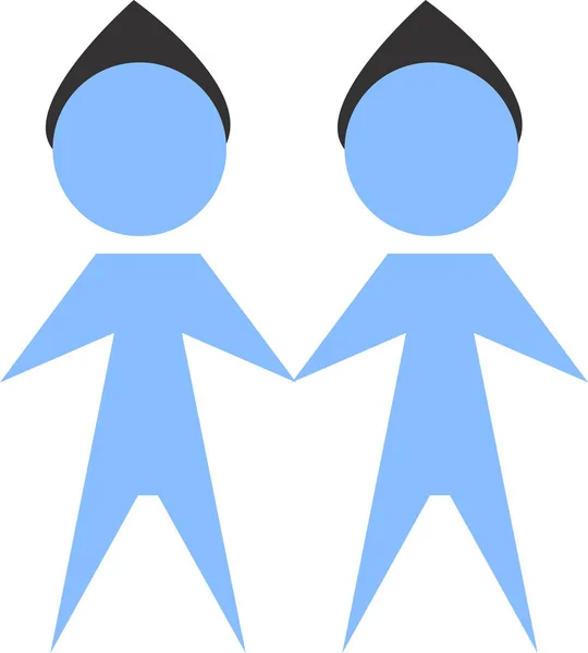 Logo sevilen bir çift. Bir çift silüeti. Piktogram çift.