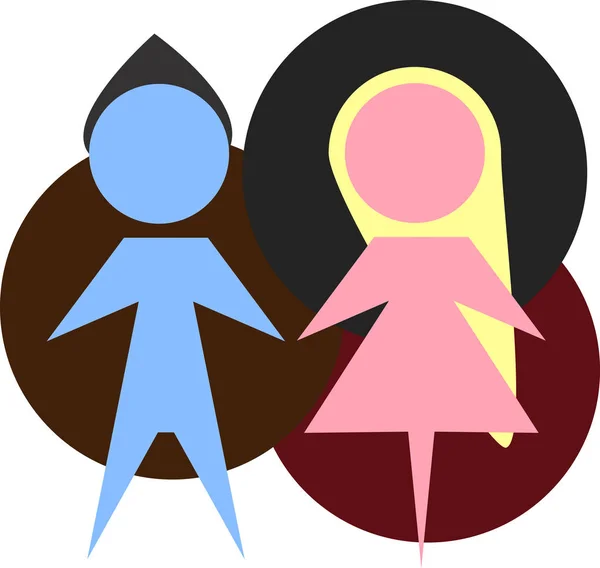 Logo sevilen bir çift. Bir çift silüeti. Piktogram çift.