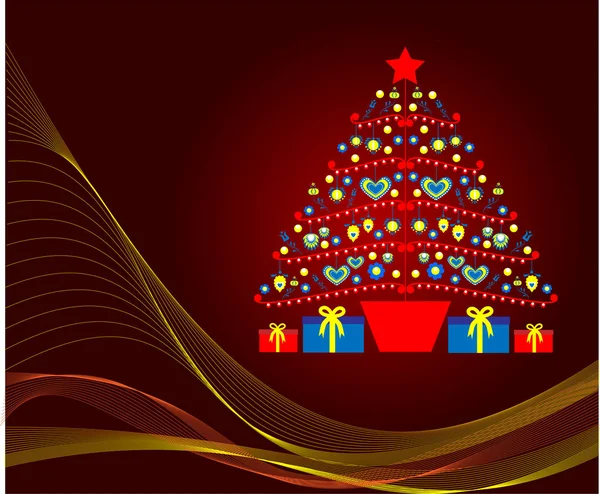 Noel ağacı halk motifleri yapılan