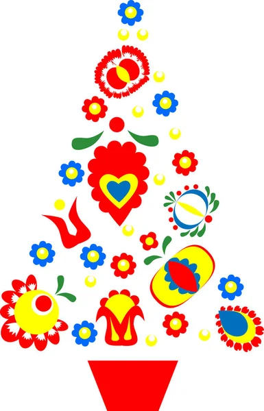 Noel ağacı halk motifleri yapılan
