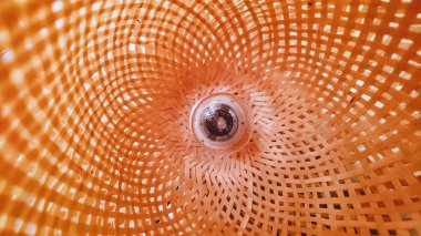 Lüks Hasır Bambu Lamba Yakın Çekim