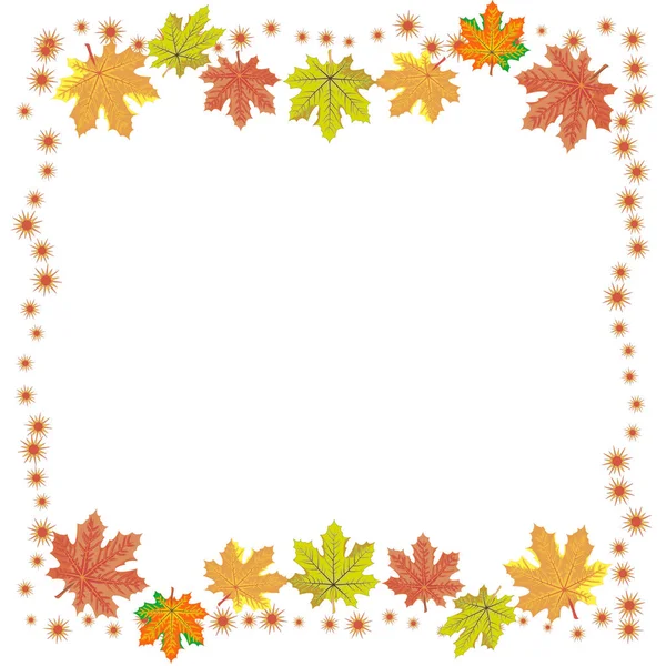 Vector graphics clipart Maple Leaf Frame — Stock Vector