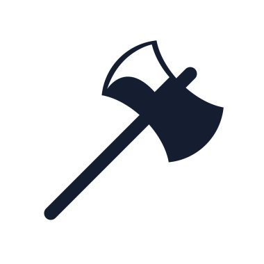 Balta simge vektör web ve mobil uygulaması tasarımı, balta logo kavramı için izole üzerinde beyaz arka plan