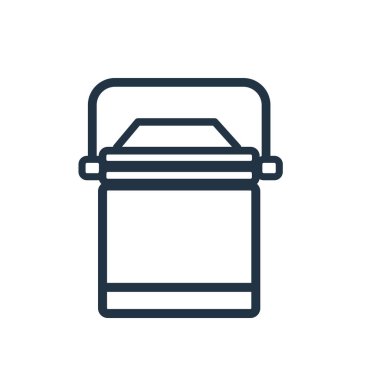 Beyaz arka plan üzerinde beslenme çantası şeffaf işareti izole beslenme çantası simge vektör