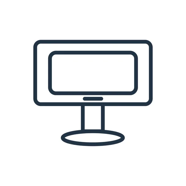Monitor Icon Vektor Isoliert Auf Weißem Hintergrund Monitor Transparentes Zeichen — Stockvektor