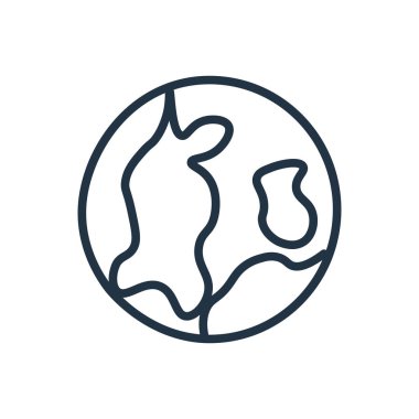 Beyaz arka plan üzerinde toprak kılavuz şeffaf işareti izole dünya kılavuz simge vektör