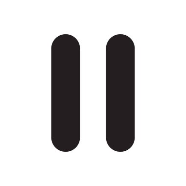 Web ve mobil uygulaması tasarım, Duraklat logo kavramı için beyaz arka plan üzerinde izole Duraklat simge vektör