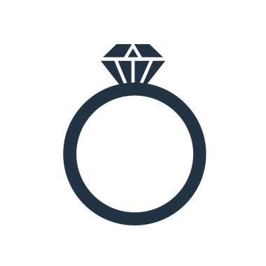 Beyaz arka plan üzerinde halka şeffaf işareti izole yüzük simge vektör