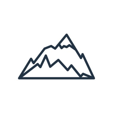 Beyaz arka plan üzerinde dağ şeffaf işareti izole dağ simge vektör