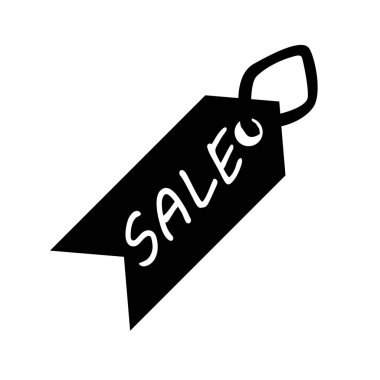 Web ve mobil uygulaması tasarım, satış logo kavramı için beyaz arka plan üzerinde izole Satılık simge vektör