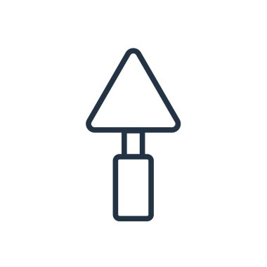 Beyaz arka plan üzerinde mala şeffaf işareti izole mala simge vektör