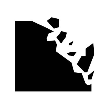 Sabit kayalar simge vektör, web ve mobil uygulaması tasarım için beyaz arka plan üzerinde izole sabit logo kavramı kayalar.