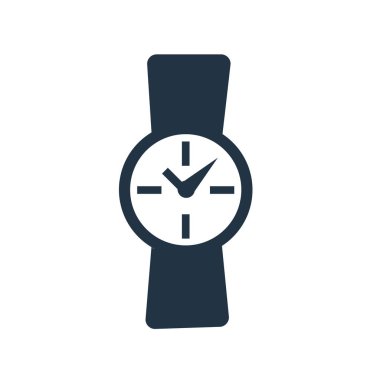 Beyaz arka plan üzerinde Watch şeffaf işareti izole izle simge vektör