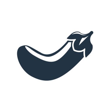 Beyaz arka plan üzerinde patlıcan şeffaf işareti izole patlıcan simge vektör