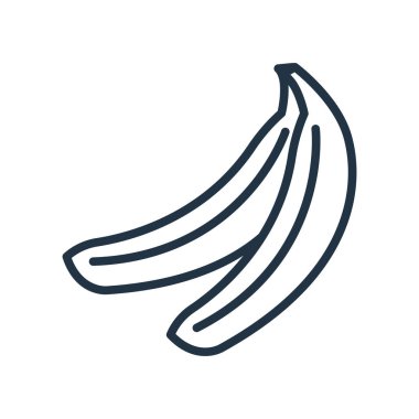 Beyaz arka plan üzerinde muz şeffaf işareti izole muz simge vektör