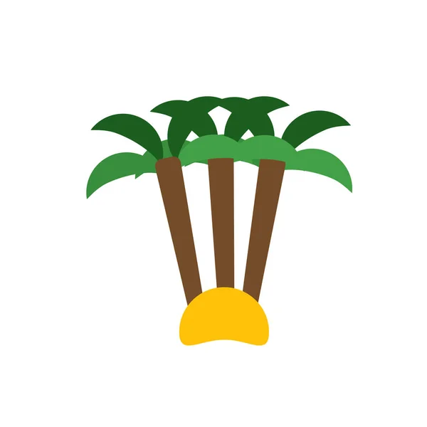Palm Tree Ikon Vektor Elszigetelt Fehér Háttér Web Mobil Alkalmazás — Stock Vector