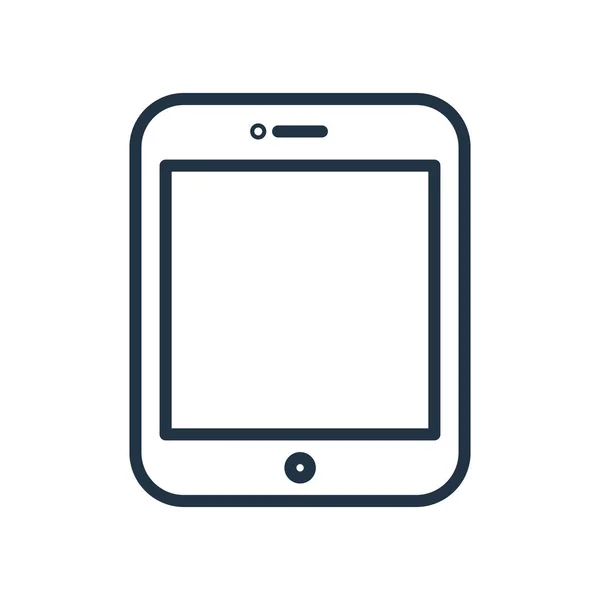 Tablett Ikon Vektor Isolerad Vit Bakgrund Tablett Transparent Skylt — Stock vektor