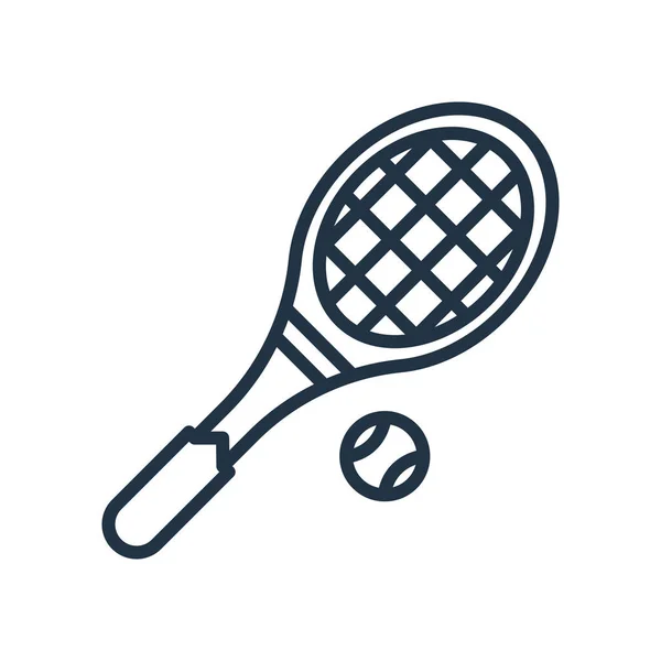 Tenis Raketa Ikona Vektor Izolovaných Bílém Pozadí Tenisové Rakety Transparentní — Stockový vektor