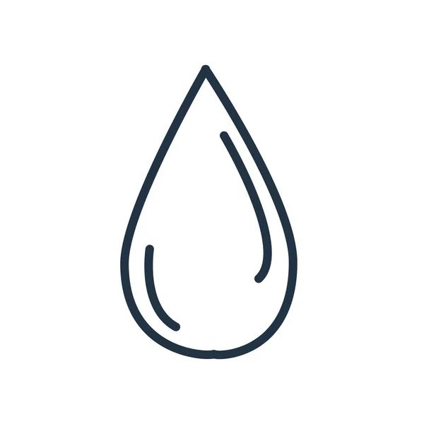 Vector Icono Gota Agua Aislado Sobre Fondo Blanco Signo Transparente — Vector de stock