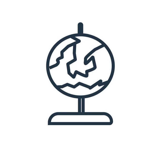 Globe Ikona Vektor Izolovaných Bílém Pozadí Globe Transparentní Znamení — Stockový vektor