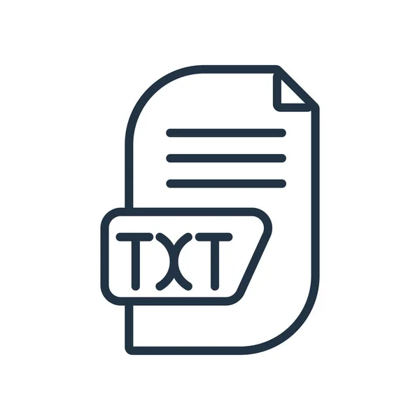 Txt Vector Icono Aislado Sobre Fondo Blanco Txt Signo Transparente — Archivo Imágenes Vectoriales