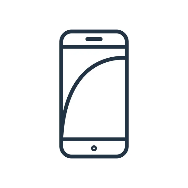 Smartphone Icono Vector Aislado Sobre Fondo Blanco Smartphone Signo Transparente — Vector de stock