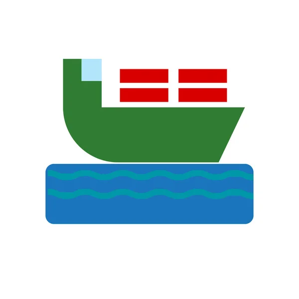 船のアイコン ベクトル Web およびモバイル アプリの設計 船のロゴのコンセプト ホワイト バック グラウンドの分離 — ストックベクタ